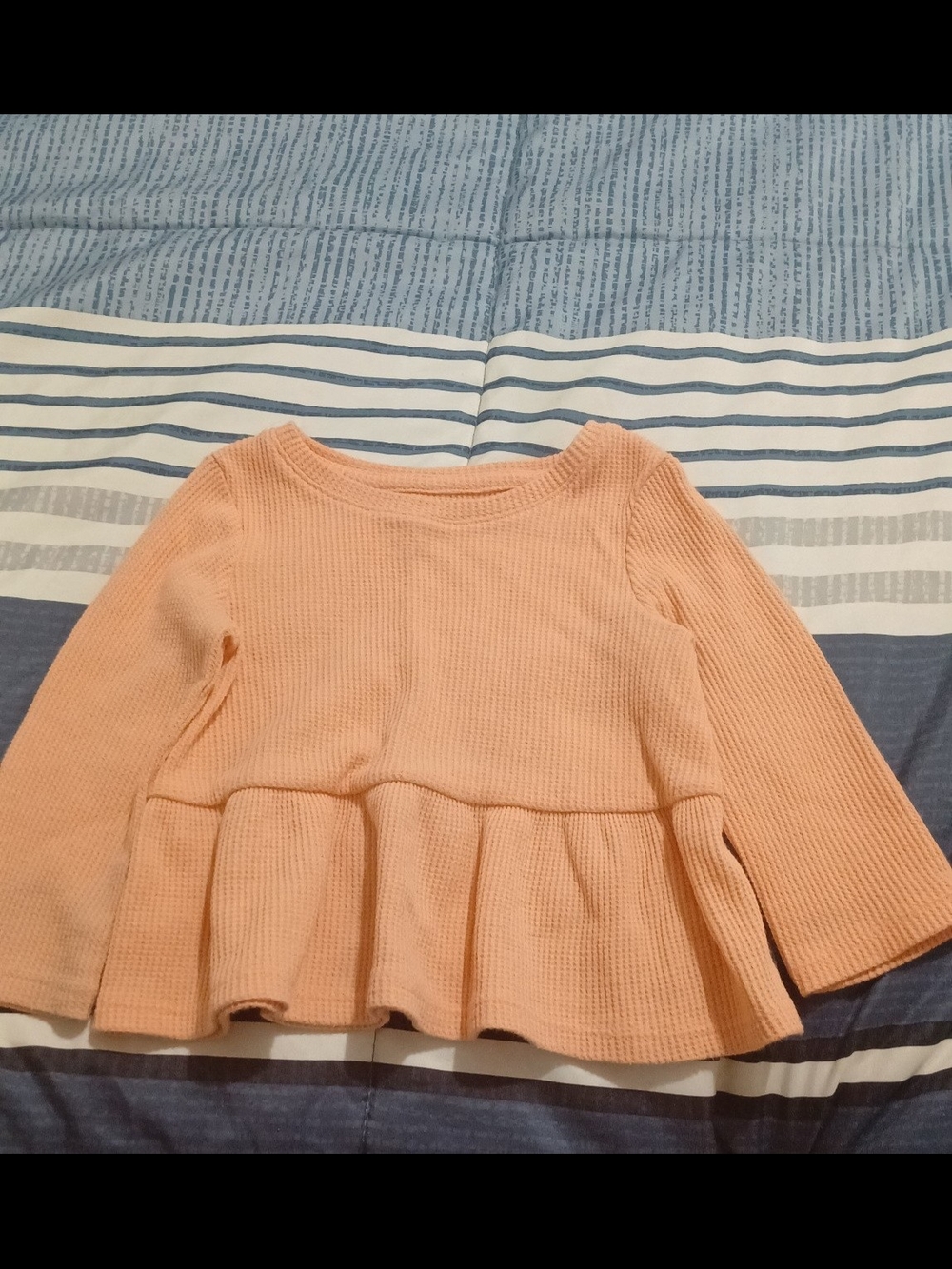 jumping beans Peach Long-Sleeve Peplum Top